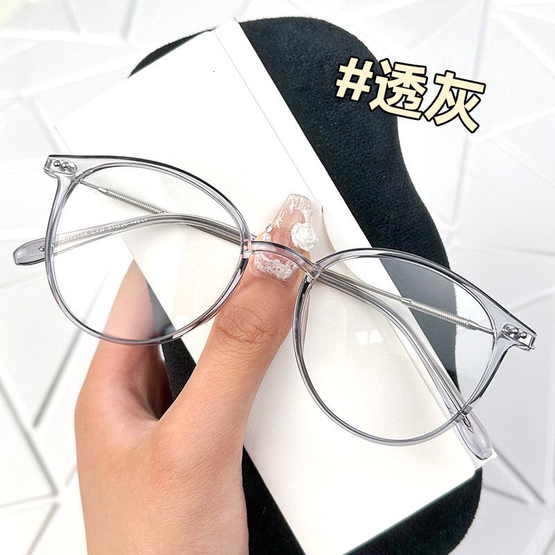 Danyang B0101SK Ultralight Round Retro TR90 Women's Myopia Glasses Frame in Tea Color