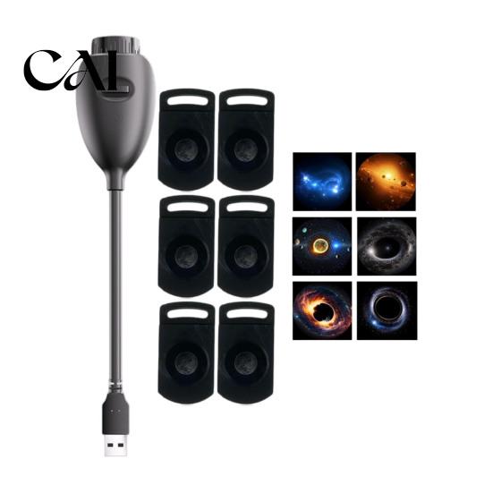 Interior Car Decoration Accessories USB Starry Sky Projection Lamp, Manual Focus Projector Light, Night Light for Vehicle Ambient Room, Romantic