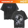 Personalizzazione Anime Giapponese One Punch Man Maglietta Vintage Lavata Stampa Genos Garou Saitama T-shirt Uomo Donna Cartone Animato Manga Overs