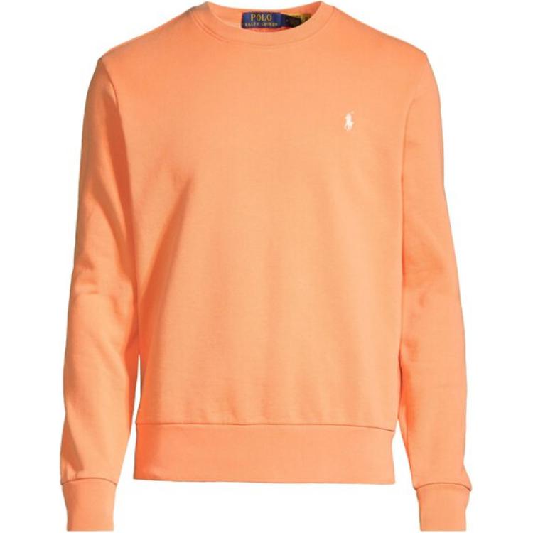 

Polo Ralph Lauren Solid Color Pullover Crew Neck Long Sleeve Sweatshirt Men sweatshirt Orange 710916689-027 L