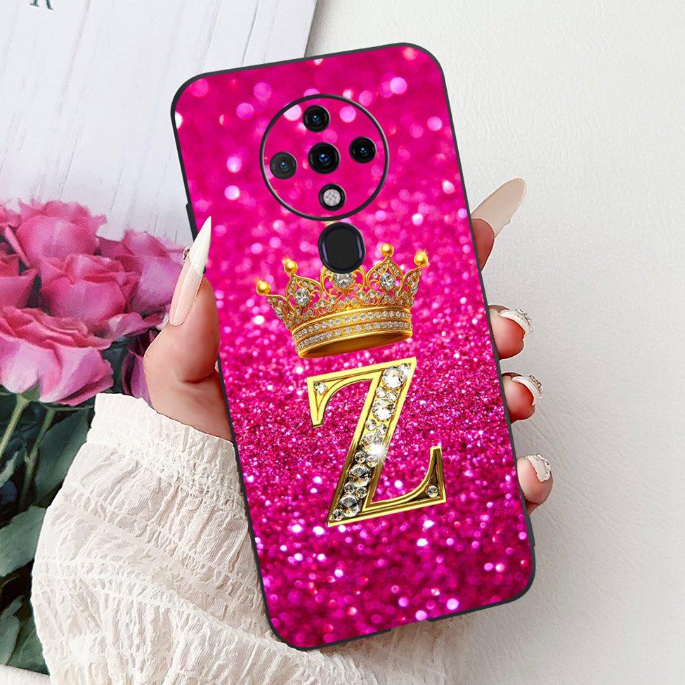 6.8" For Tecno Spark 6 Case KE7 Fashion Luxury A-Z Letters Silicone Shockproof Phone Case For Techno Spark6 Back Cover Funda