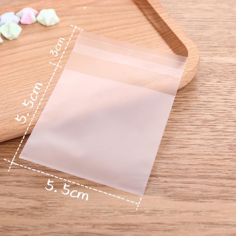 Milchig-transparente selbstklebende Verpackungsbeutel für Kekse und Schneekuchen - Geschenktüte aus lebensmittelechtem Kunststoff