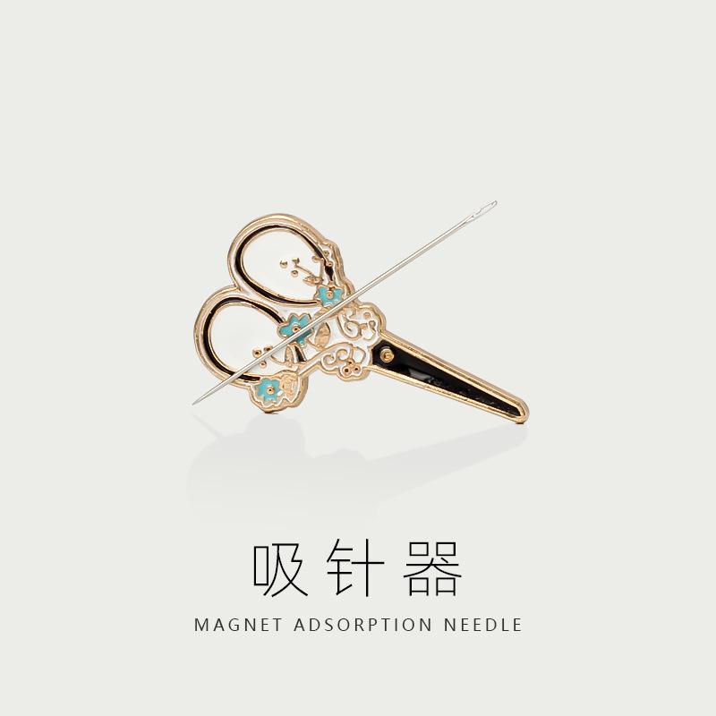 Сделай сам новый милый инструмент для втягивания иголок, ретро вышивка крестом цветок шитье магнитный магнитный маленький сборщик иголок