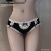 Women's Cute Bowknot Lace Mid-Waist Cotton Panties