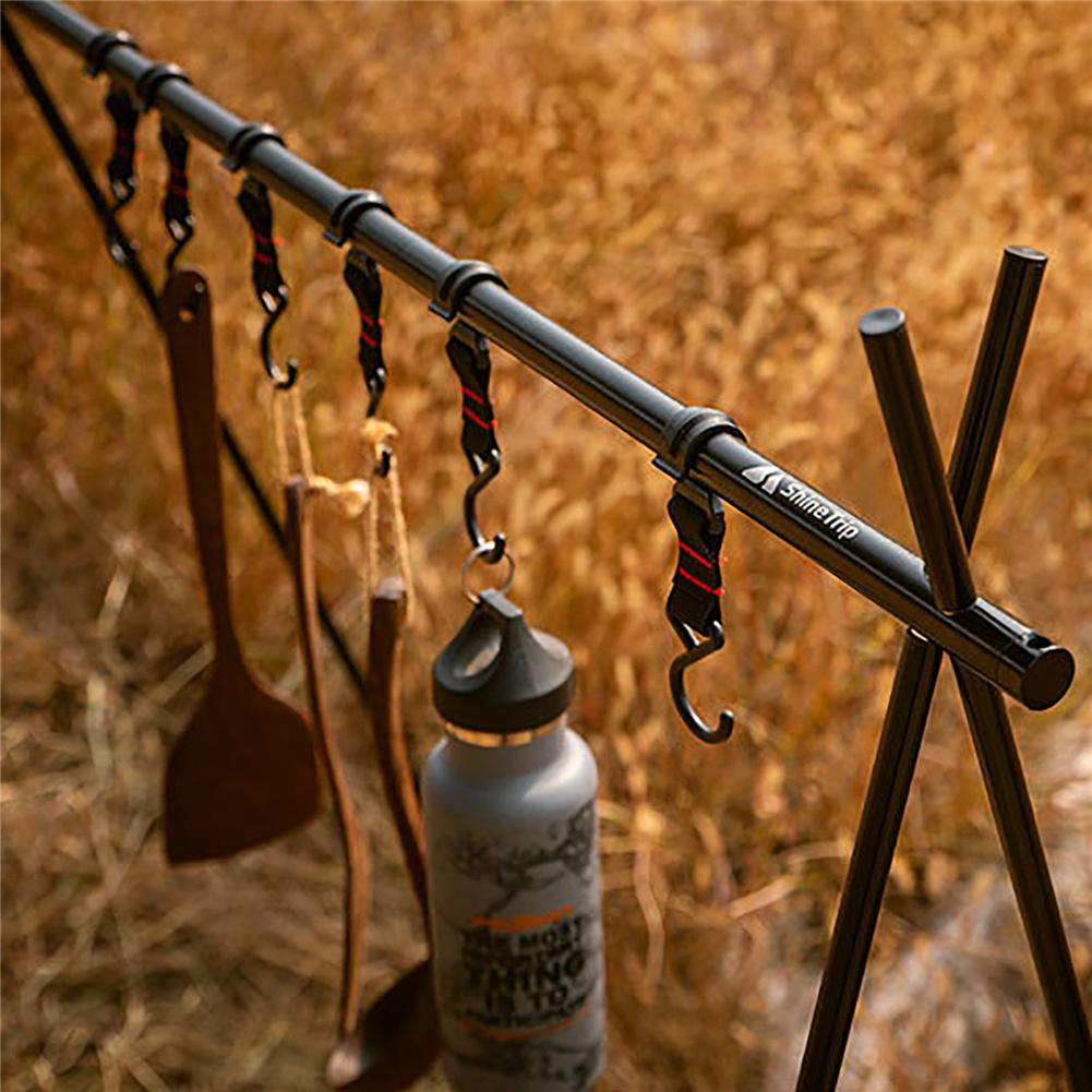 Foldable Tripod Hanger For Camping Kitchenware Storage Hook Portable Barbecue Tool Bracket