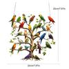 Acryl Vogelbaum Hängendes Ornament Flacher Anhänger Vogelbaum Design Fensteranhänger Aufhängekette Bunte Wanddekoration Gartendekoration