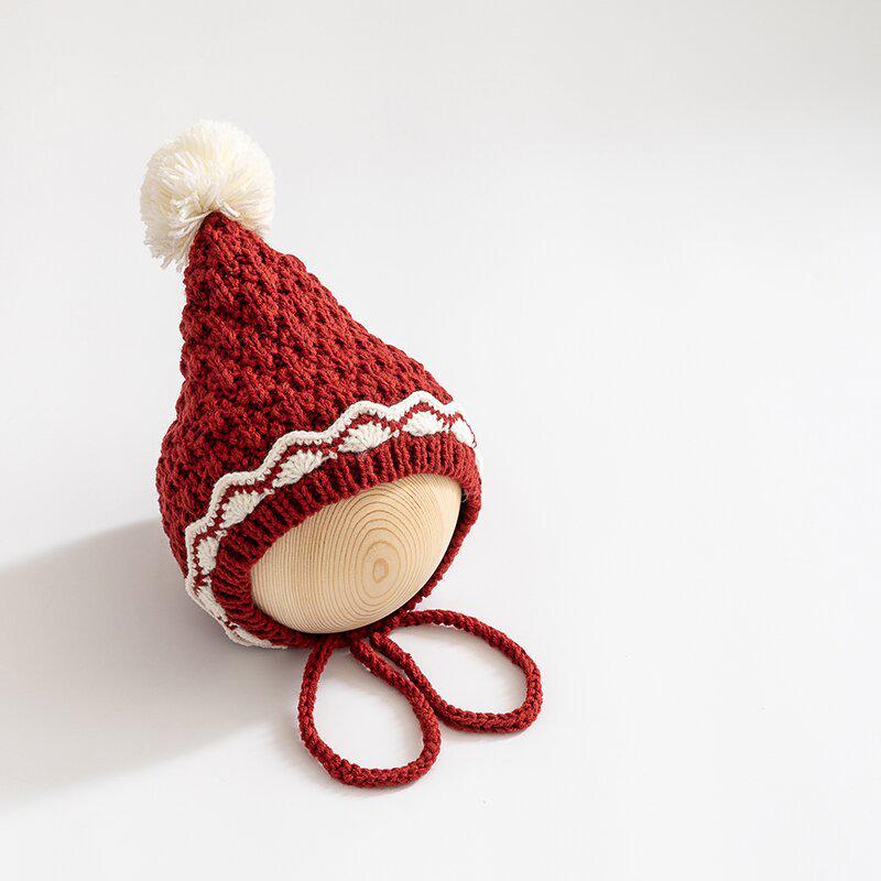 Korean Winter Princess Hat: Cute, Thickened Knit Wool with Ear Protection for Girls