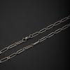 Stainless Steel Rectangular Wire Cross Chain Necklace – European & American Fashion, Light Luxury.
