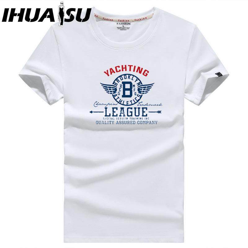 IHUASU Kurzarm-T-Shirt aus Baumwolle für Herren, modisch, lockeres Halbarmhemd, bedrucktes mitfühlendes Hemd