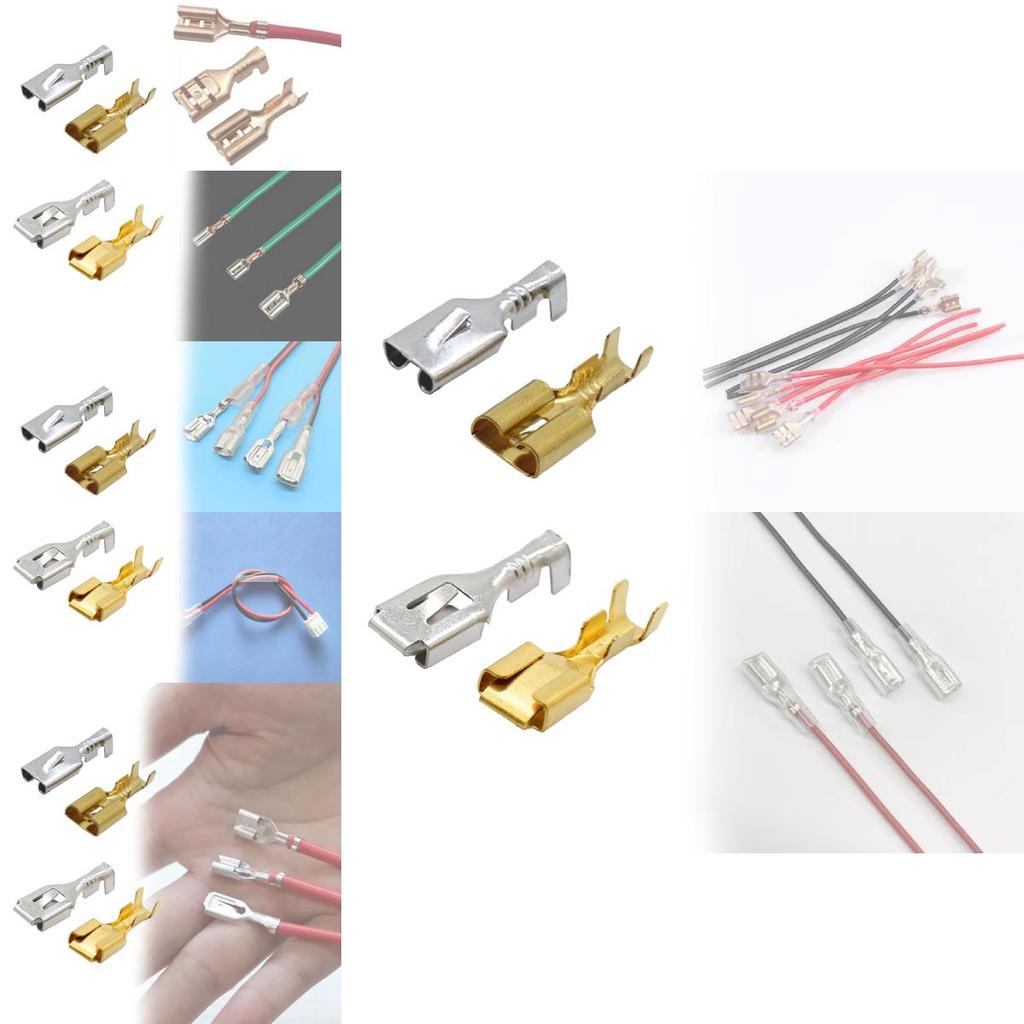 Automotive Brass Tinned Spade Terminal Connectors For Wiring Harnesses