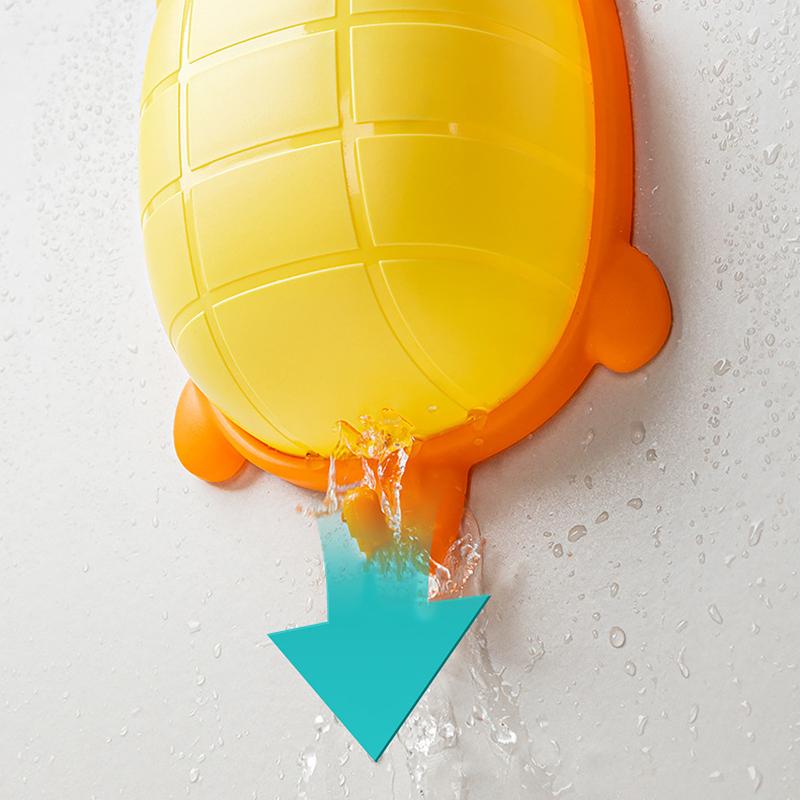 Cute Turtle Design Shelf Turtle-shaped Storage Box Turtle Shape Wall Mounted Organizer with Drainage Design for Home Bathroom