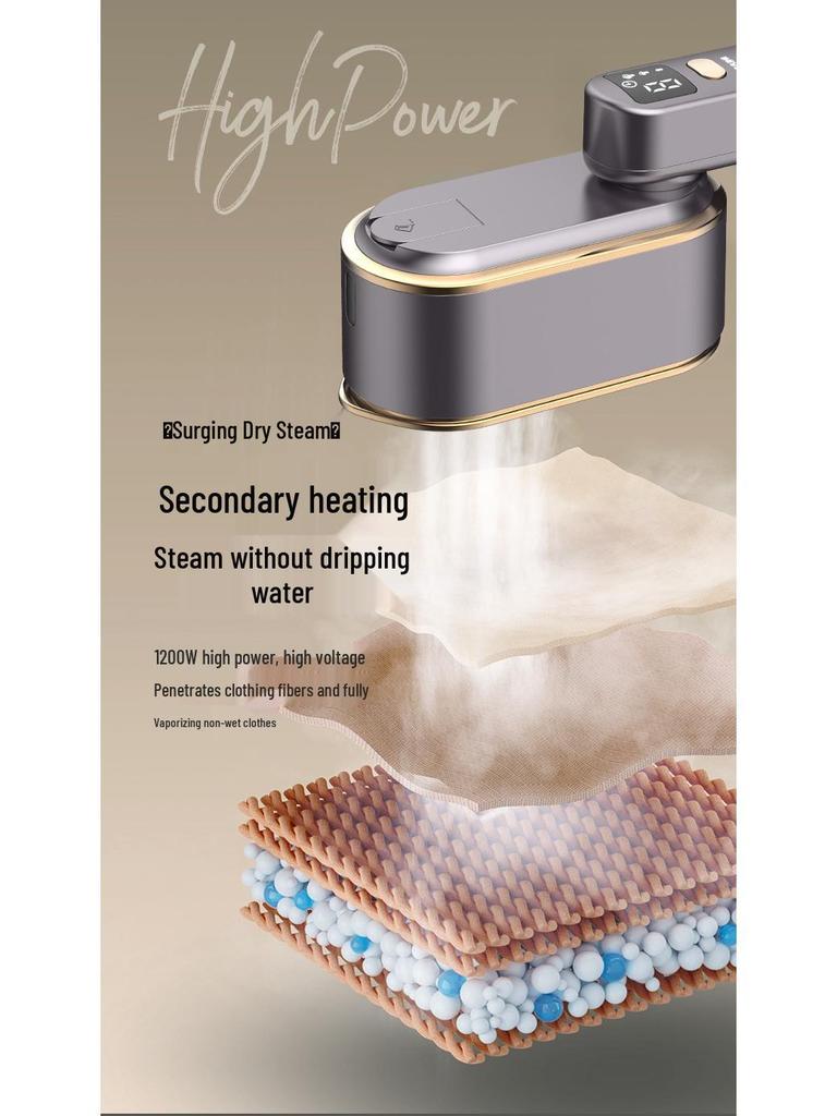 Wall-Mounted Handheld Garment Steamer: Mini Portable Electric Iron & Wrinkle Remover
