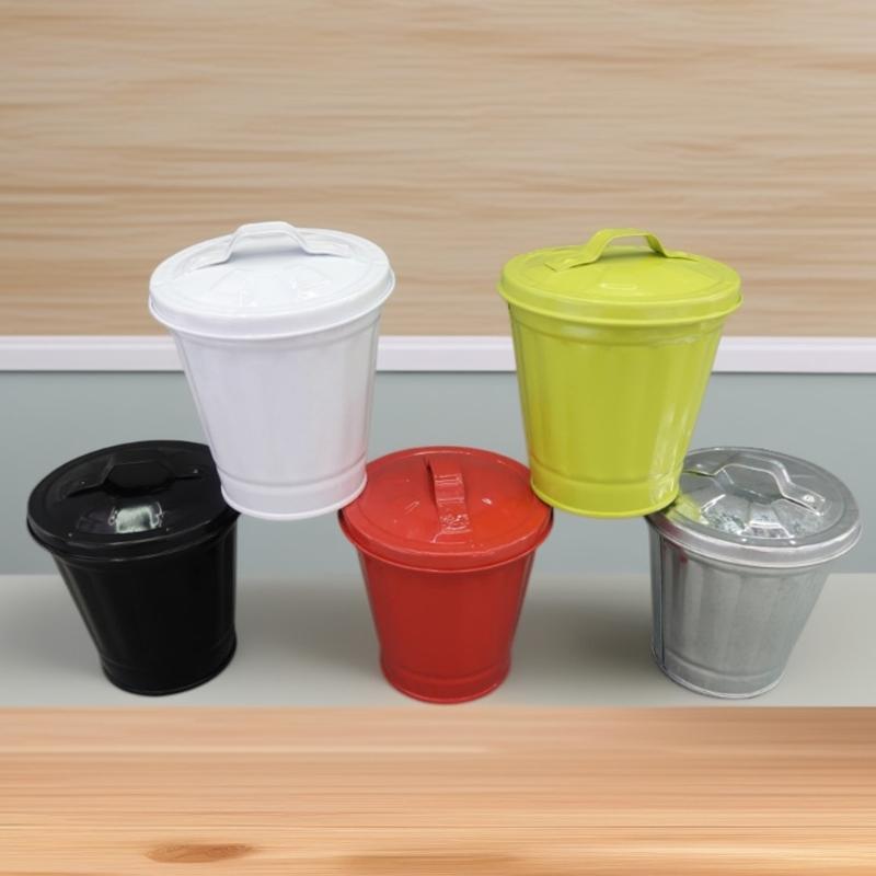 Modern Iron Waste Receptacle Top Dustbin Strong And Easy To Carry For Different Room Applications