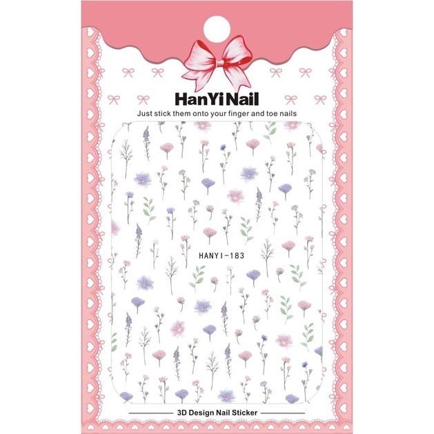Retro Vintage Flower Thin Self-Adhesive Nail Stickers Decals Nail Design Nail Art Decoration