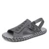 Fashion Classic Outdoor Men Sandals Handmade Leather Summer Flats Casual Lightweight man Beach Shoes Quick Dry Wading Aqua Shoes Sandals