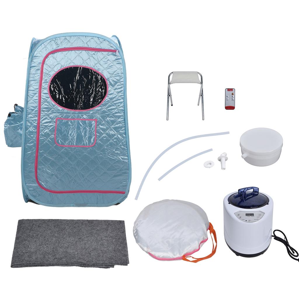 1000W Domácí parní saunový set Přenosná saunová krabice s 1?9 nastavení teploty pro péči o zdraví