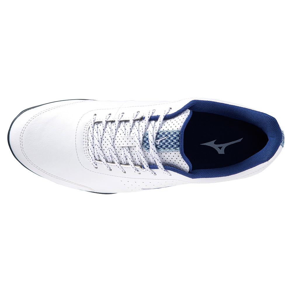 Golf Shoes Wide Style Light Waterproof Cm 4E [Mizuno] Men's White/Blue 27.0