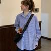 Checkered Women's Shirt Turn Down Collar Chest Pocket Long Sleeved Blouse Korean Style Spring New Version Loose Casual Female Top