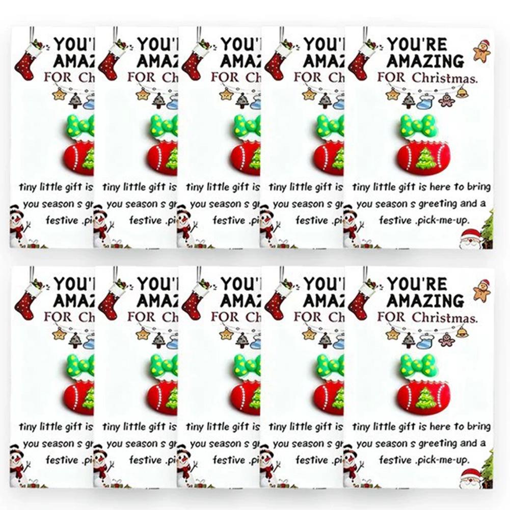10 Christmas Mini Pocket Hug Cards Great for gifts for friends, emotional support, Christmas gifts, party favors,Christmas Min
