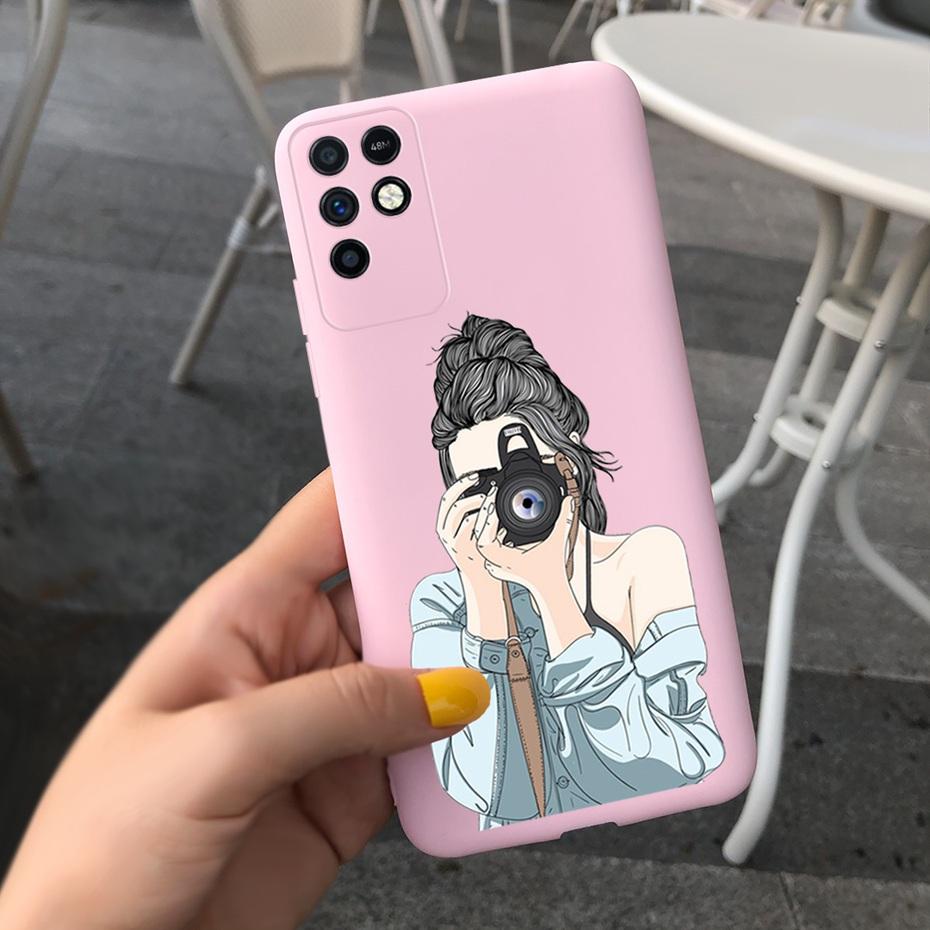 For Infinix Note 10 Case Note 10 Pro Beautiful Girl Flower Pattern Phone Case Soft Silicone Cover For Infinix Note10 Pro 10 Pro