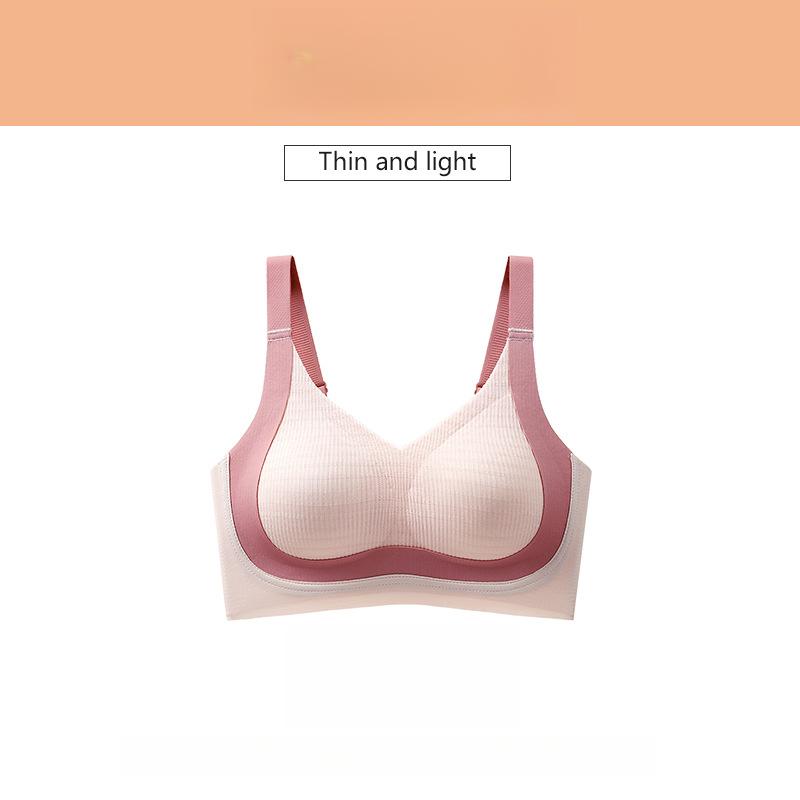 Red Bra Gathering Plus Size Bra for Women Anti Sagging Push Up Bra