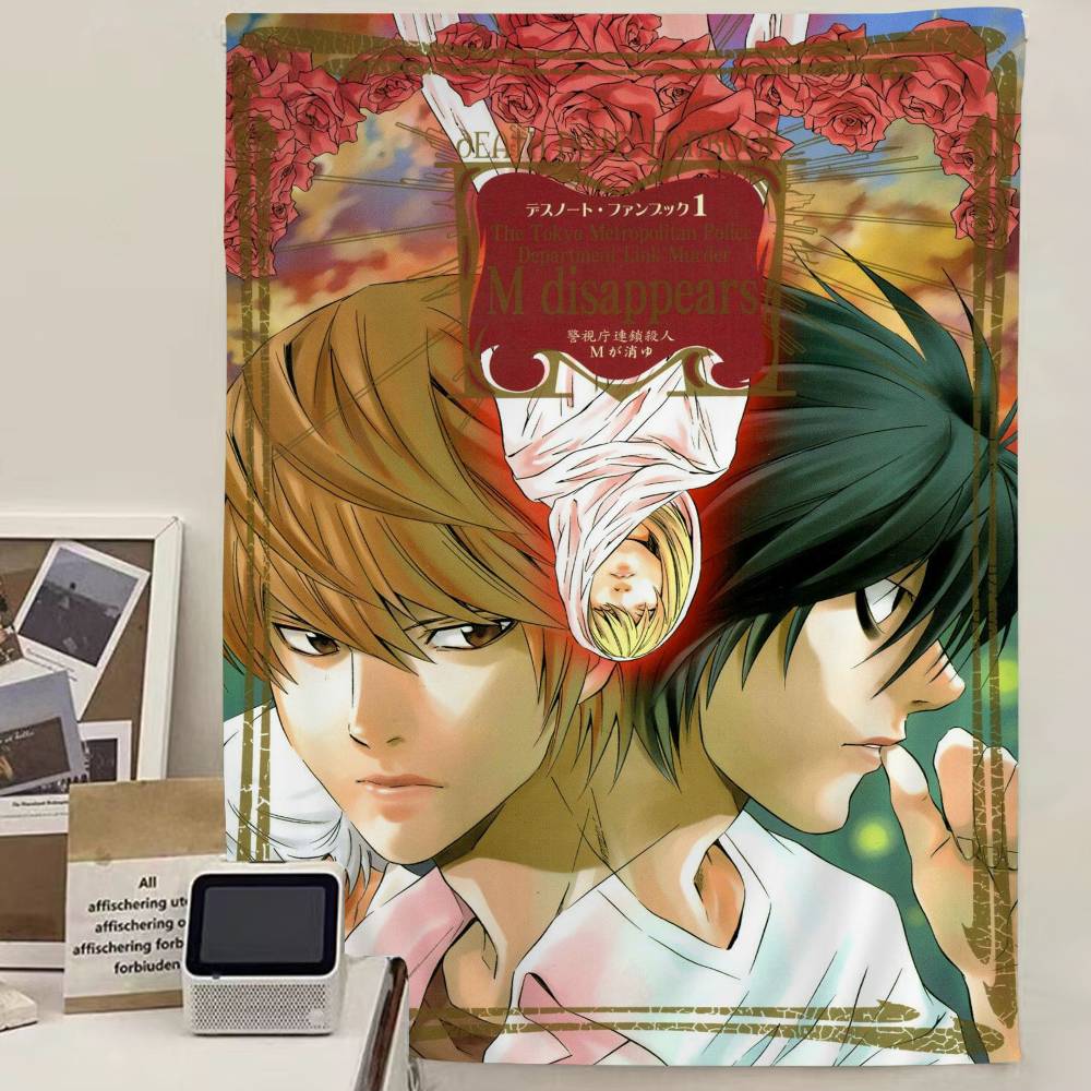 Hot Anime Death Note Hanging Bohemian Tapestry Bohemian Wall Tapestries Mandala Cheap Hippie Wall Hanging
