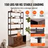 Cat Litter Box Enclosure Wooden Litter Box Furniture Hidden with 4 Shelves