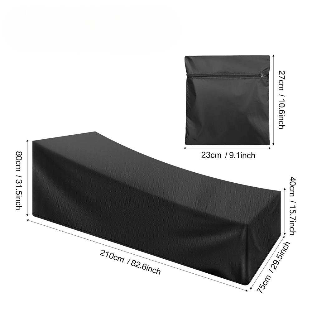 Venkovní zahradní kryt na lehátko Kryt na lehátko na opalování Patio Venkovní lehátko Polohovací ochranný kryt Nábytek Vodotěsný kryt