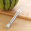 1-5PCS 2-in-1 Stainless Steel Fruit Cutter Watermelon Fork Slicer Portable Kitchen Tool for Home Party Camping