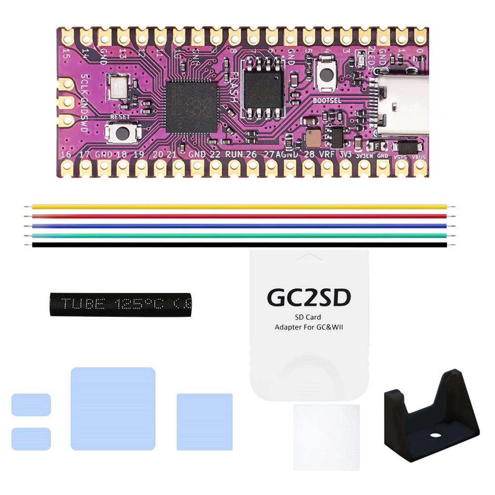 19 Kit Pi Pico Board Picoboot IPL Replacement Modchip and SD2SP2 Adapter Card Reader For Nintendo GameCube NGC Game Console