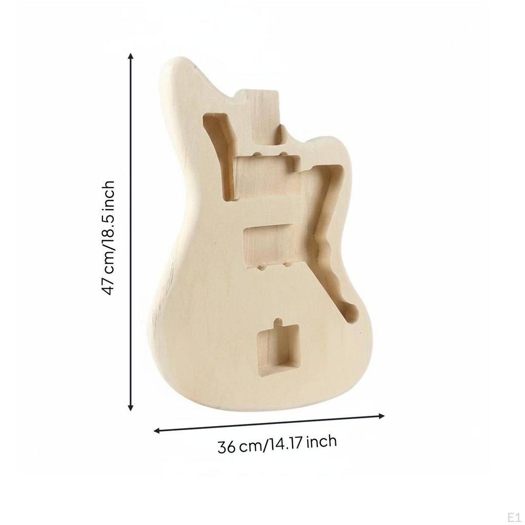 Unfinished Electric Guitar Body Pre-Routed Wood for Luthiers