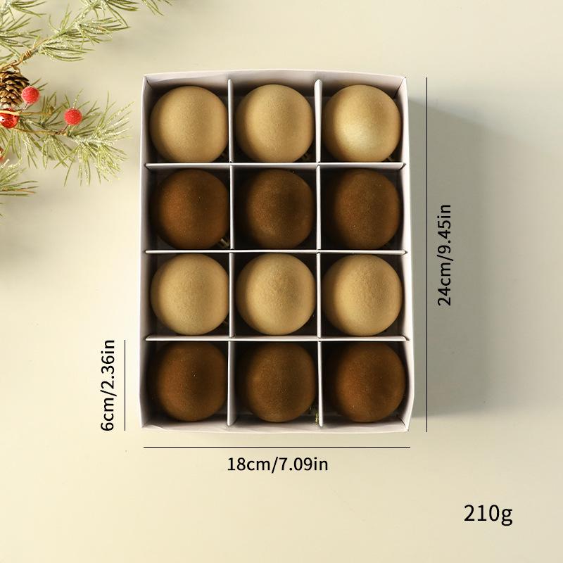 2026 Flocked Christmas Balls: New Style Tree Ornaments in Multiple Colors