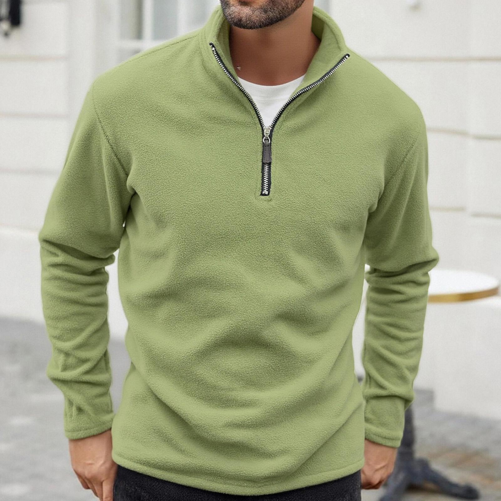 Men Fleece Lined Thermal Shirt For Men Lightweight Long Sleeve Shirt Top S
