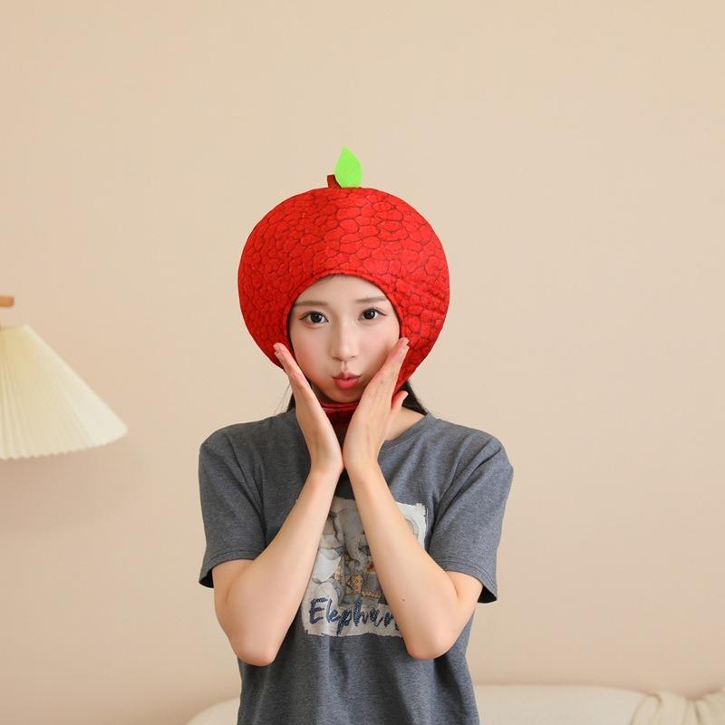 Fruit, short lychee headgear hat, photo props, photo props, cartoon headgear performance props