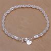 SUMENG 2024 New 4mm Silver Color Chain Male Twisted Rope Bracelet High Top Quality Fashion Jewelry For Women Men  Gifts