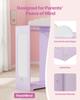VEVOR Kids Dress Up Storage, with Jewelry Cabinet, Dress Up Closet with Mirror and Shelves, Princess Costumes Wardrobe Closet