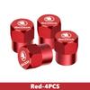 CFP5 For Skoda 4Pcs 3D Metal Tire Valve Caps Car Tyre Air Stems Cover Kamiq MK3 Roomster Rapid Kodiaq Karoq Fabia Enyaq