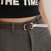 Brown No Versatile Hole Belt For Women 2024 Summer Korean Style Casual Essential Wear