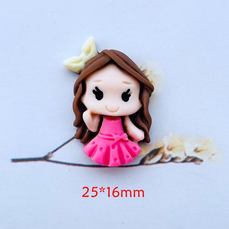 20Pcs New Cute Resin Mini Cartoon Princess Flat Back Cabochon Scrapbook Kawaii Diy Embellishments Accessories A103