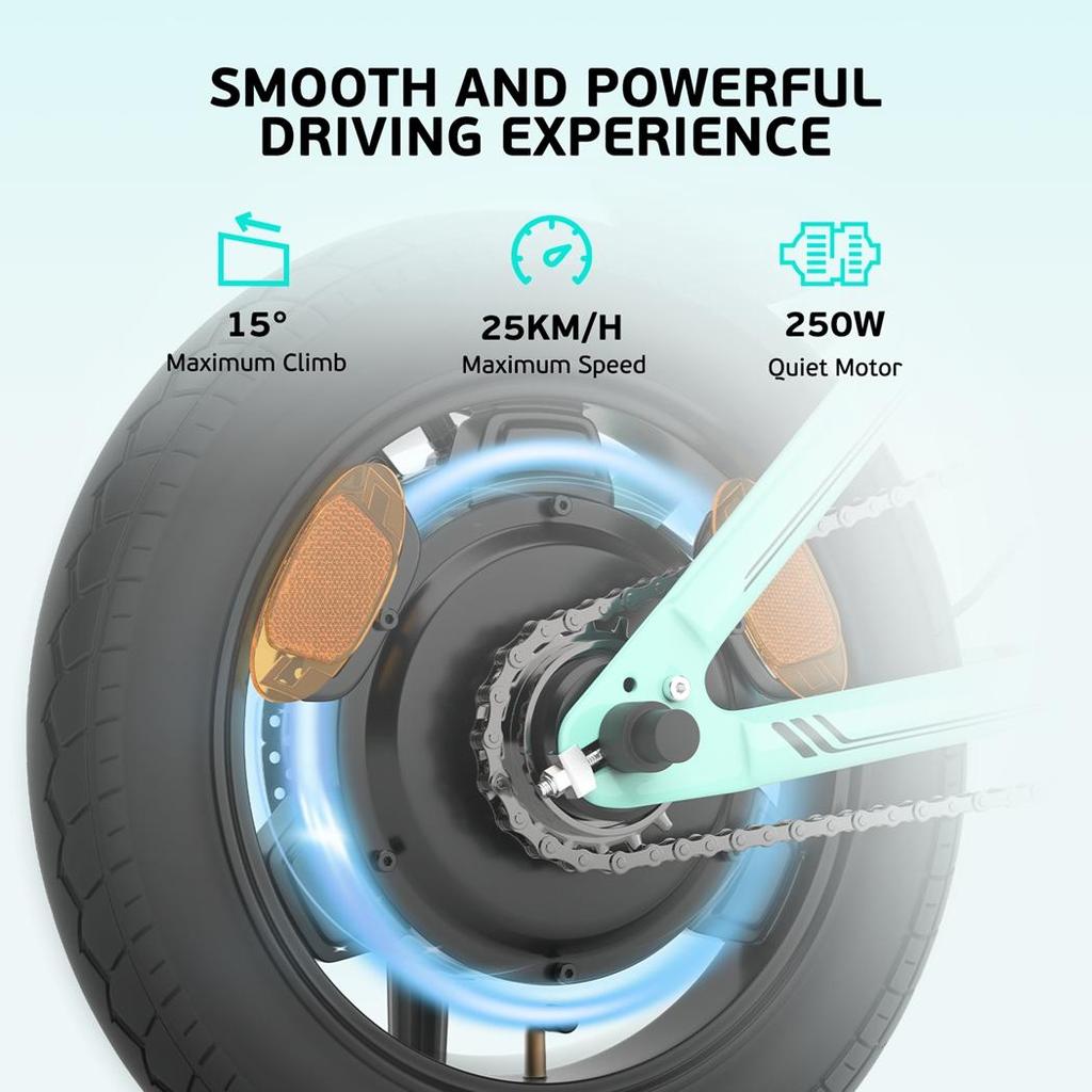 Electric Bicycle Foldable ESKUTE F100 250W Motor City Electric Bike Top Speed 25Km/h 36V 9AH Range 60Km Load 120Kg