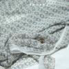 Korean Earthy Blue Floral Pleated Chiffon Fabric for Dress, Top, and Skirt