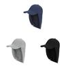 Summer Sunscreen Shoulder Cape Baseball Cap With Waterproof And Breathable Polyester For Outdoor Activities