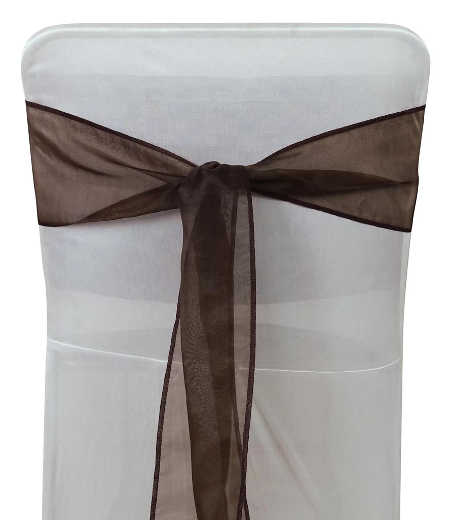 Darling Souvenir Pack Of 25 Organza Chair Sashes Bow Sash For Wedding & Events Supplies Party Decoration Chair Cover Sash - Colors