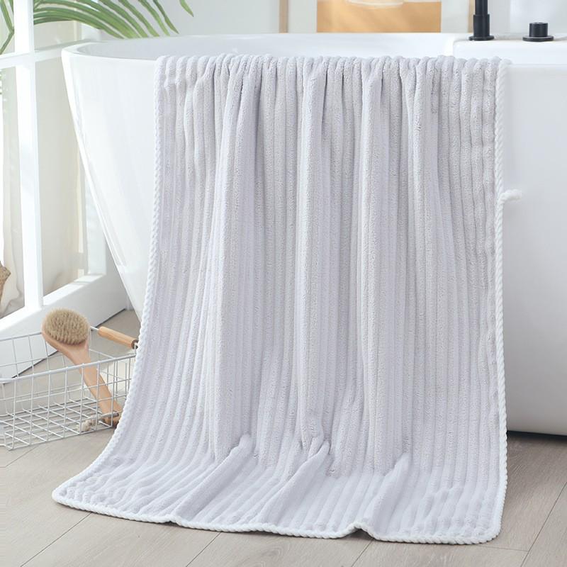 Terry Coral Fleece Microfiber Bath Towel - Soft, Absorbent, Quick-Drying Beach Towel Gift