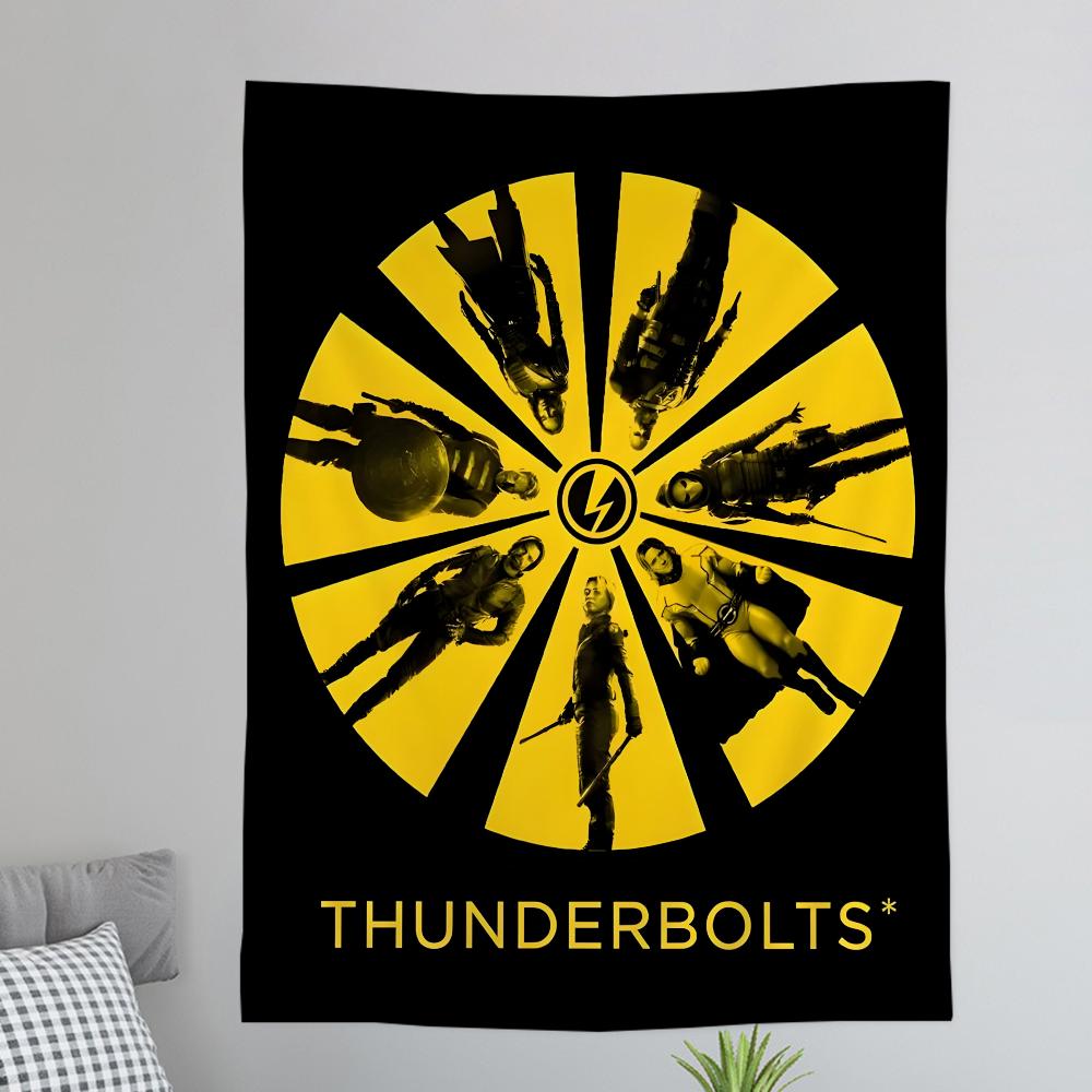 TThunderbolts 2025 Film Anime Wandteppich Wandbehang Dekoration Haushalt Wandbehang Heimdekoration