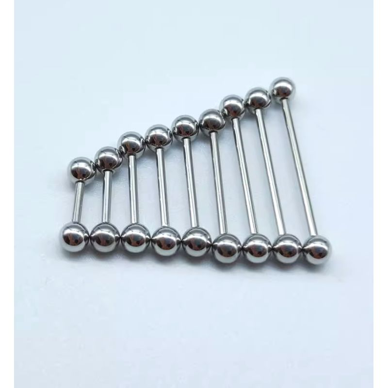 

Перфорированное украшение из нержавеющей стали, штанга с шариком, кольцо для языка, пирсинг сосков, клейкие ногти и другие многоцелевые гвозди, модные трендовые уникальные серьги-пусеты Rod thick 1.2 * rod length 6 * ball diameter 3mm