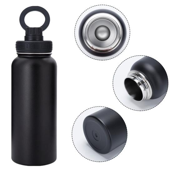 1000ML Insulated Bottle Food Grade 304 Stainless Steel High Temperature Resistant with Magnetic Rotary Phone Holder Portable Hot 12 Hours Cold 24