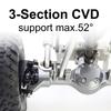 Aluminum Planet Axles Lsokinetic 3-Section CVD Brass Steering Knuckles Max.52° for 1/24 Axial SCX24 C10 JLU Gladiator Bronco