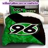 Hannover 96 Pattern Bedding Quilt Set Quilt Cover Pillowcase Home Decoration Birthday Gift (1 * Duvet Cover + 2 * Pillowcase, Without Core)
