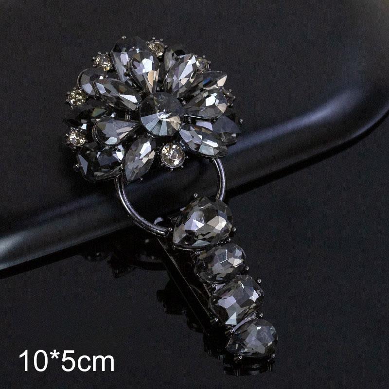 1Pc Handwork Sewing Originality Shiny Rhinestone Overcoat Decor Duckbill Buckle Fashion Metal Button Clothing Accessory